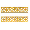 Gold acrylic mirror wall stickers featuring a repeating quatrefoil pattern for decorative edges and borders.