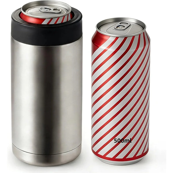 Enfriador de acero inoxidable de doble pared con aislamiento al vacío para latas y botellas