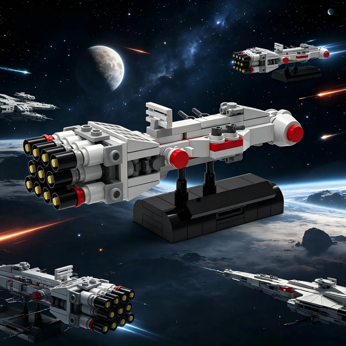 Rebel Scout Ship Building Blocks Set - Space Battle Expansion Kit
