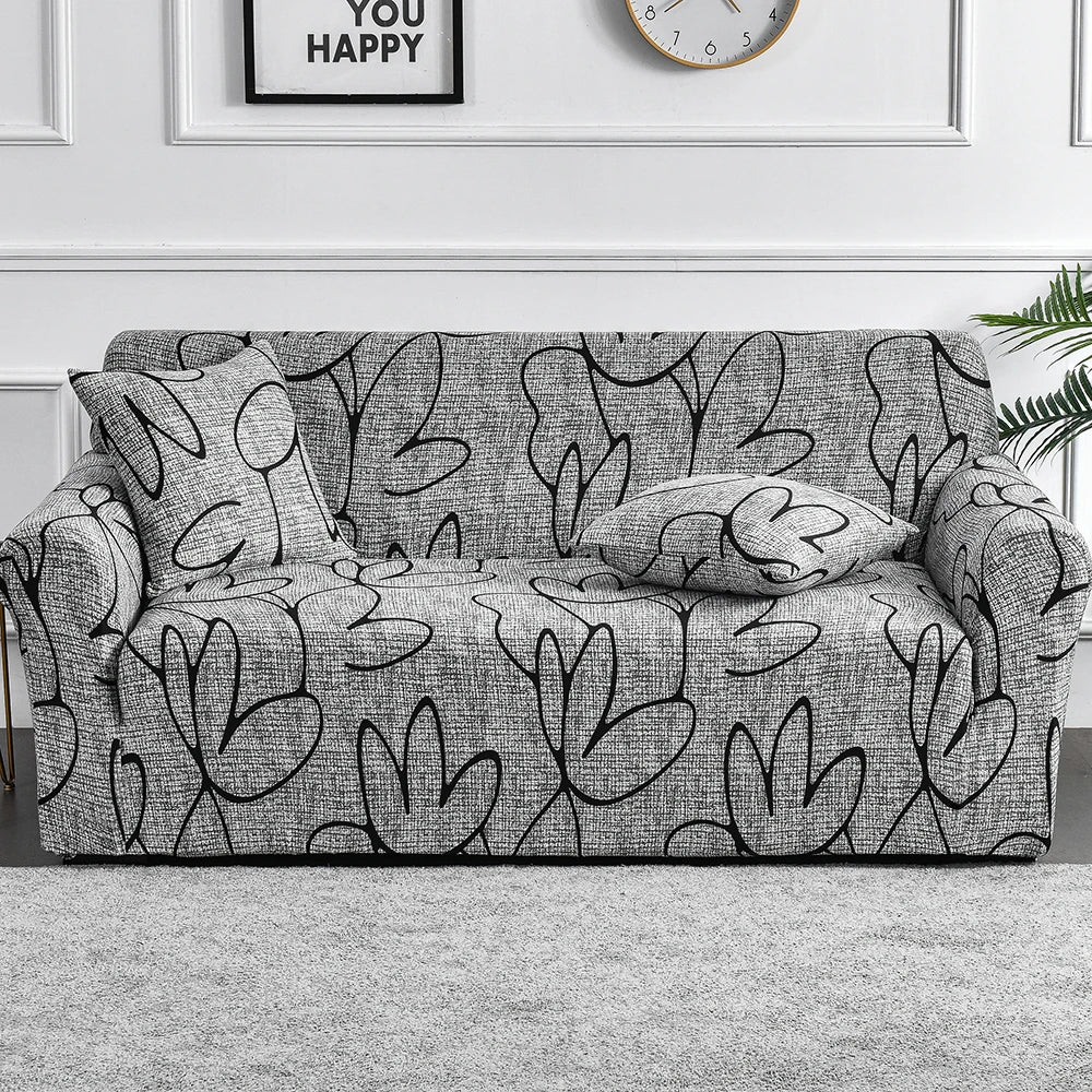 Floral Print Stretch Sofa Cover