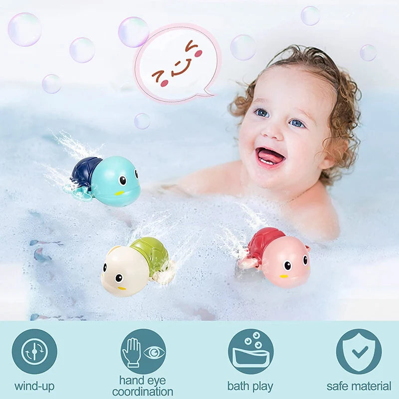 Wind-Up Swimming Animal Bath Toys for Toddlers