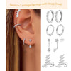 Moon-Shaped Stainless Steel Flatback Earrings
