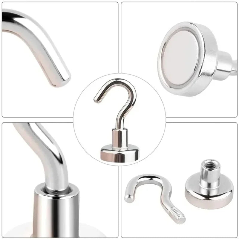 Magnetic Hooks for Metal Surfaces (5-Pack)