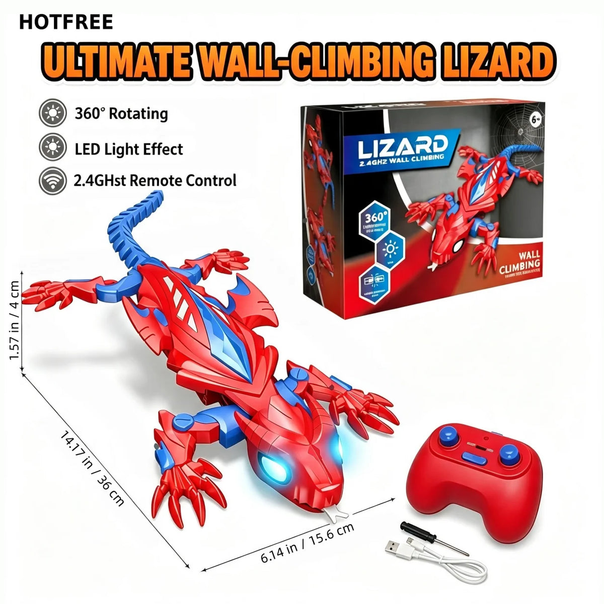 Remote Control Wall-Climbing Gecko Toy