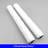 Two white brush heads with 9mm bristles are shown on a gray background.