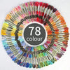 78-Color Ombré Embroidery Floss Set — 8-Meter Gradient Threads for Cross Stitch, Sewing & DIY Crafts
