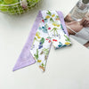 Floral Print Silk Hair Scarf for Women – Long Ribbon Headband