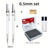 A set of 0.5mm mechanical pencil leads and a soft eraser packaged in a box.