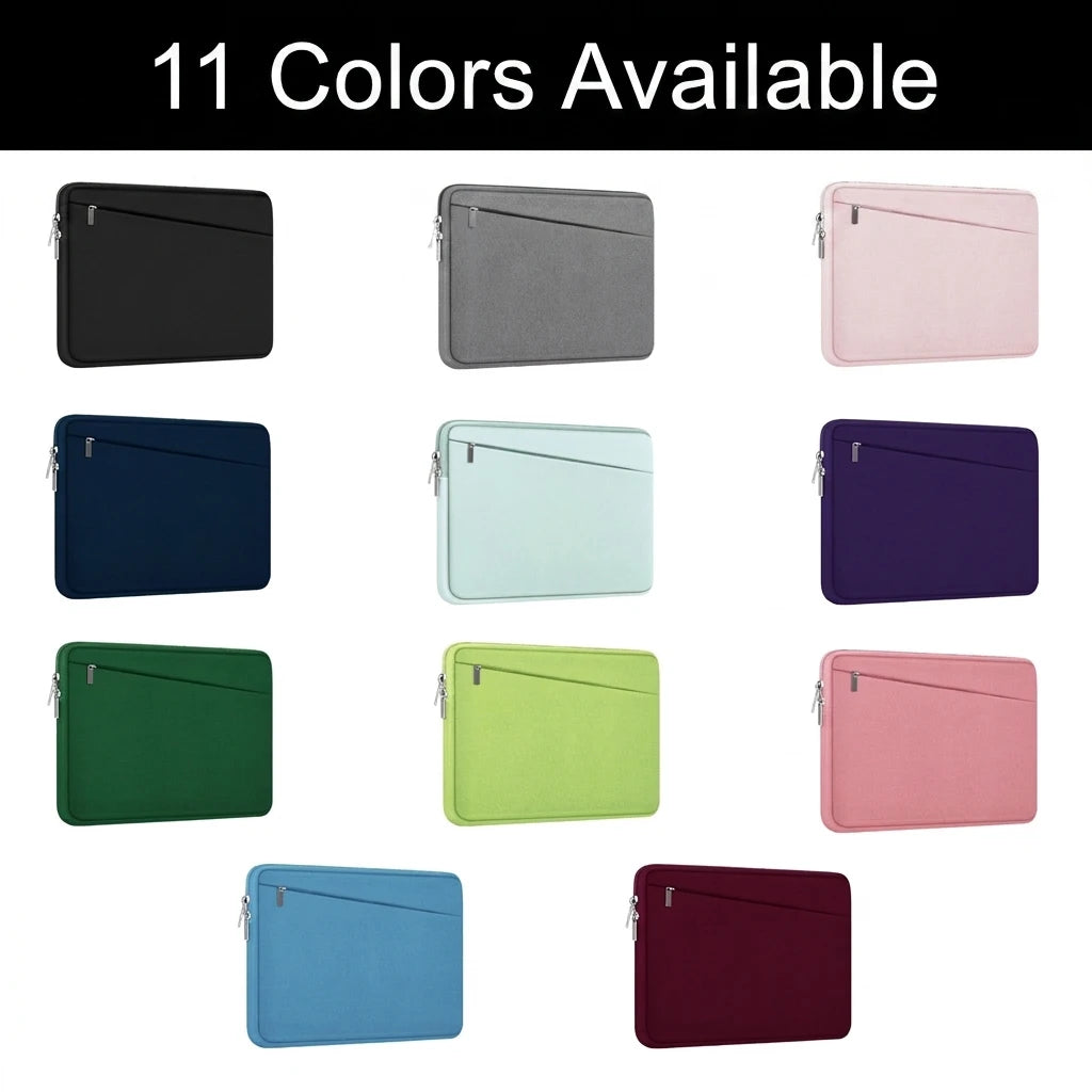 Universal Laptop Sleeve with Shockproof Padding & Accessory Pocket