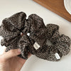 Oversized Leopard Print Scrunchie