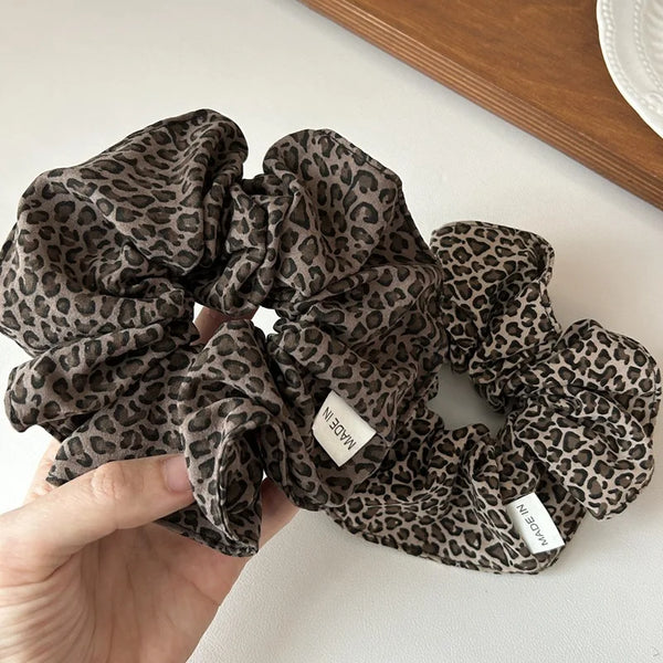 Oversized Leopard Print Scrunchie