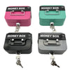 Lockable Piggy Bank with Key – Compact Coin & Key Storage Box