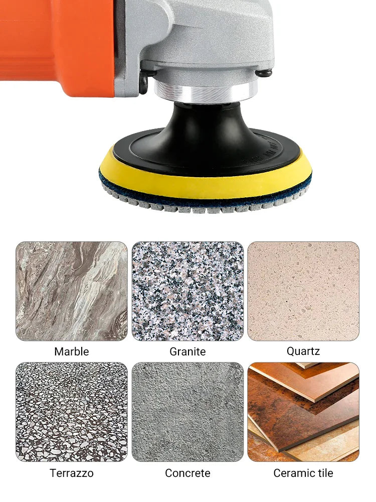 4-Inch Diamond Polishing Pads with Backer Pad (50-3000 Grit)