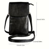 Bolso bandolera compacto de piel sintética