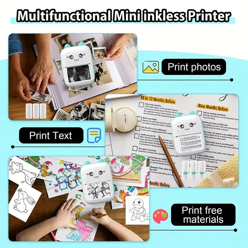 Mini Tragbarer Bluetooth-Thermodrucker