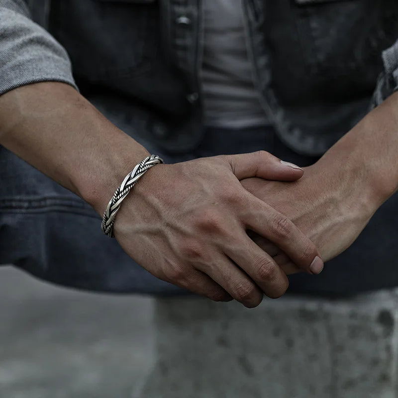 Sterling Silver Twisted Cuff Bracelet