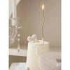 Spiral Birthday Cake Candles, Set of 6 Long Thin Decorative Candles for Cakes and Desserts