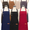 Canvas Cotton Cooking Apron with Adjustable Halter Neck and Large Pockets