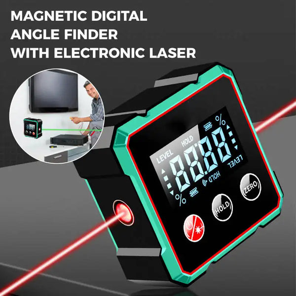 Magnetic Digital Angle Finder with Laser