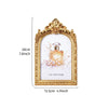 European Retro Arch Photo Frame with Golden Lace Design