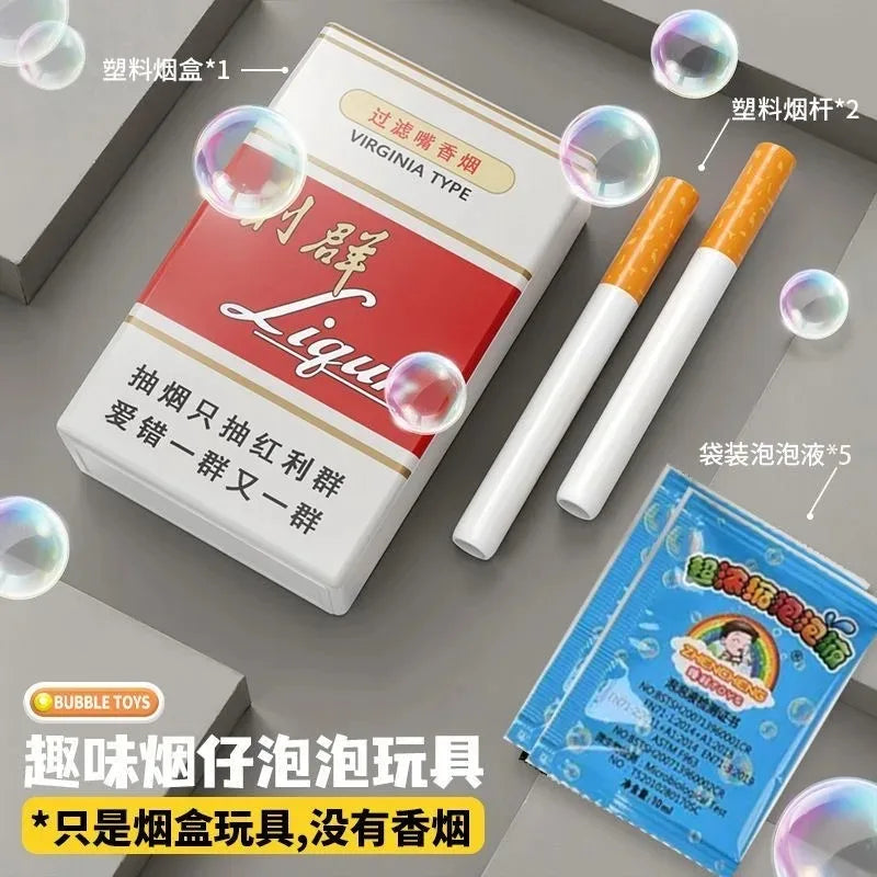 A set of funny bubble blowing pipes and related accessories for parties and stress relief