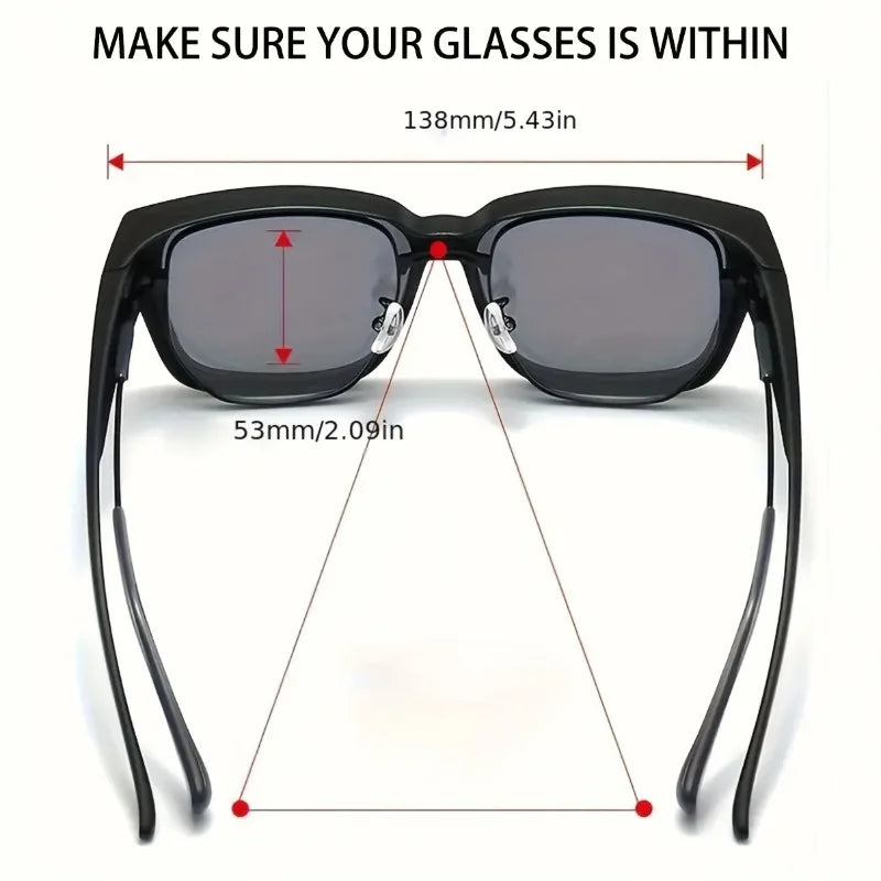 Oversized Square Sunglasses for Glasses Wearers