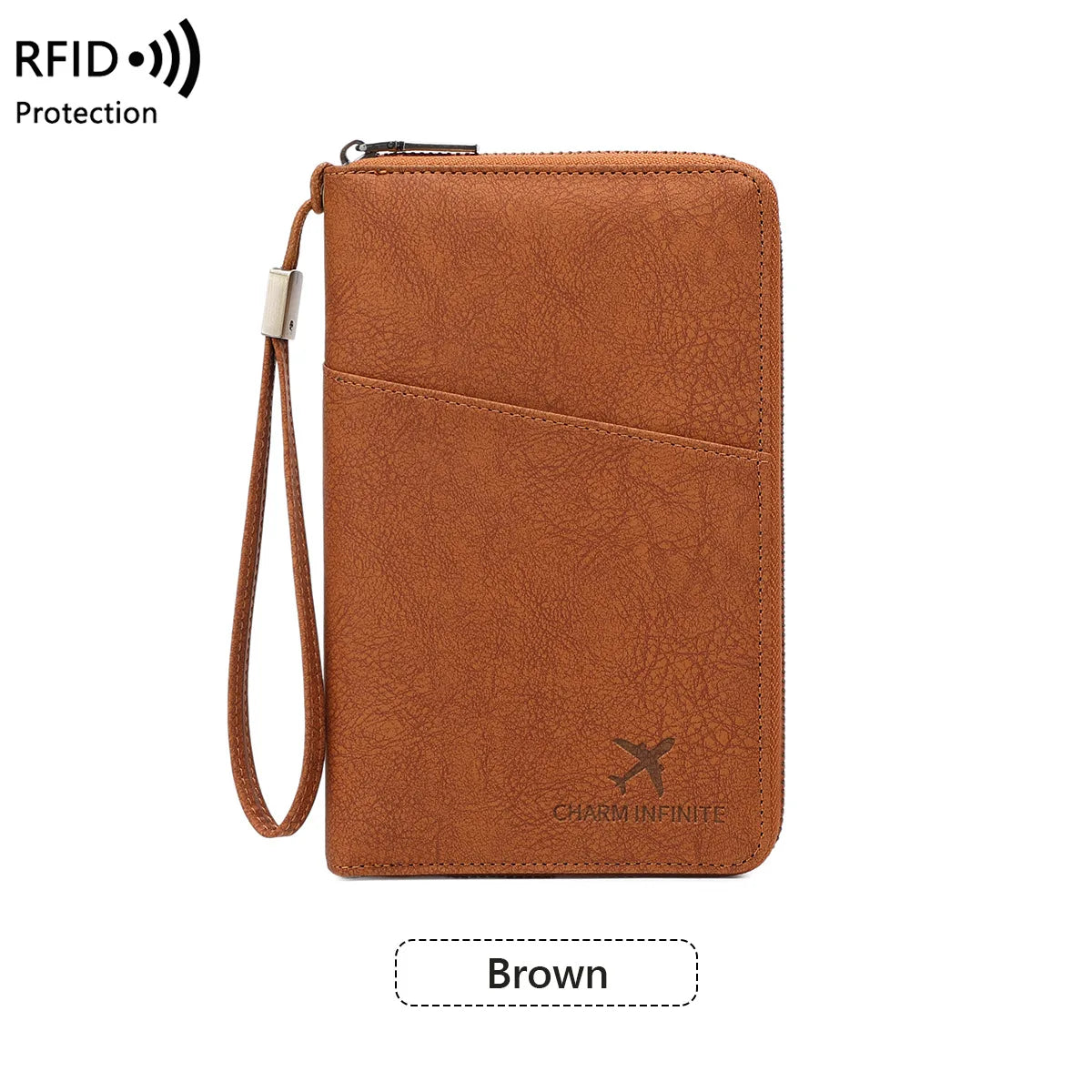RFID Blocking Travel Passport Holder and Document Organizer