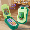 Kids' Cartoon Flip Phone Toy with Music and Learning Games