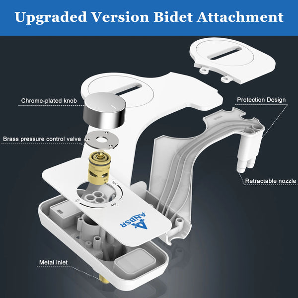 Non-Electric Bidet Toilet Seat Attachment