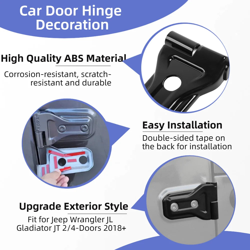 Door Hinge Covers for Jeep Wrangler JL & Gladiator JT