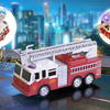 Friction Powered Emergency Vehicle Toy Set with Lights and Sounds
