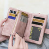 Compact Frosted Tri-Fold Wallet for Women