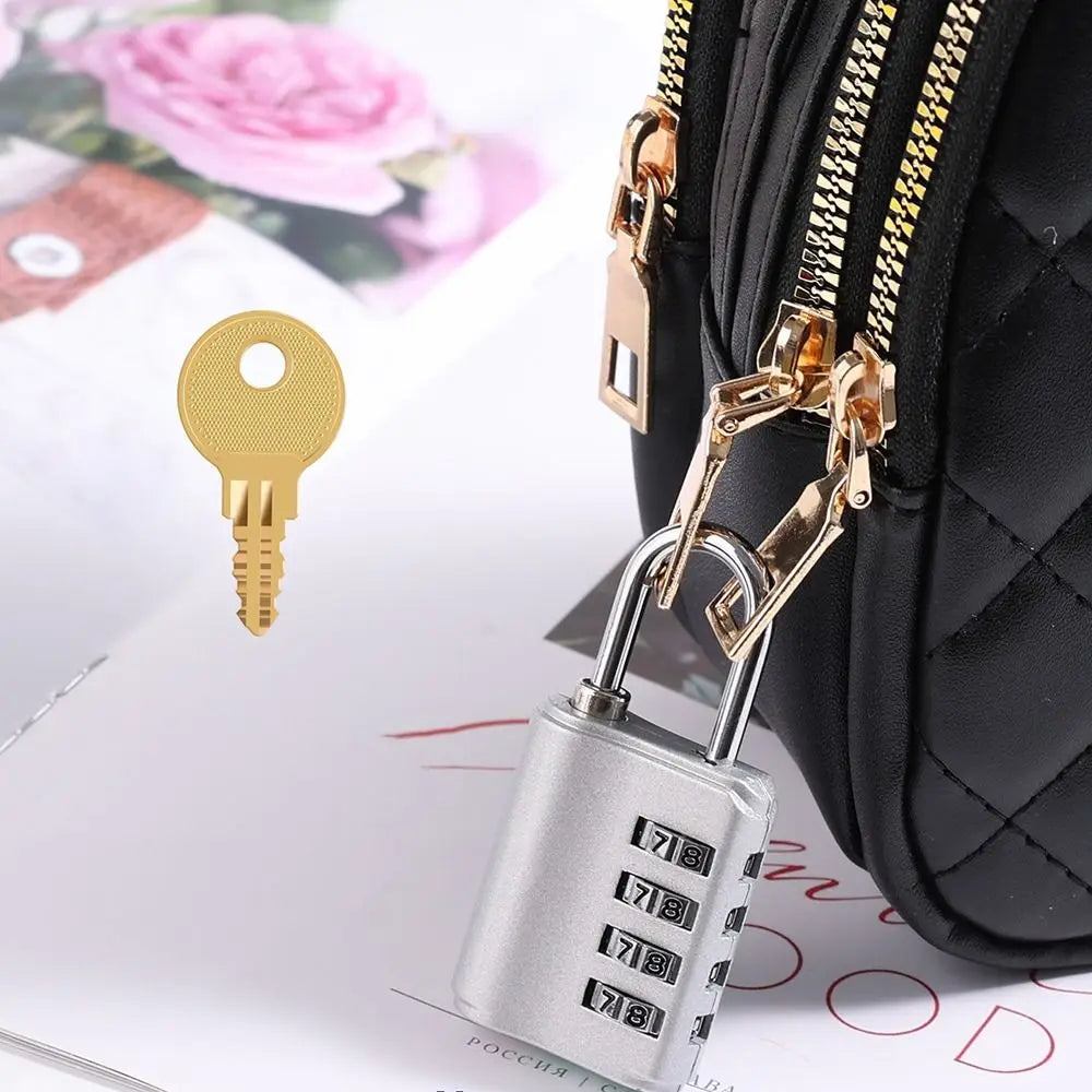 Secure 4-Digit Combination Padlock with Key
