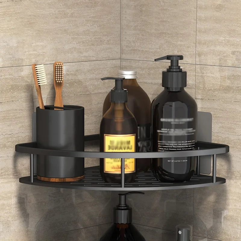 Space Aluminum Corner Bathroom Shelf