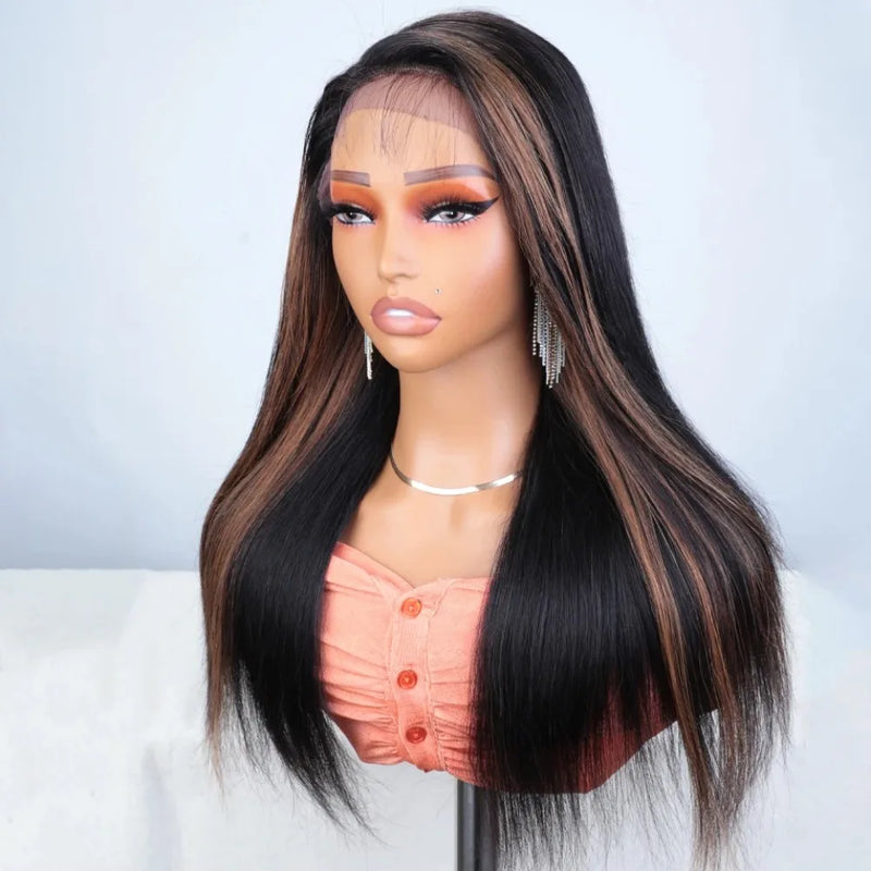 Brasilianisches Kinky Straight Lace Front Perücke