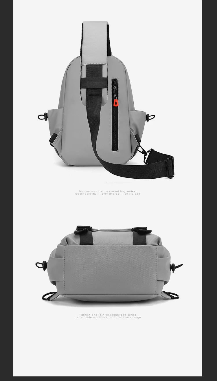 Men's Multi-Pocket Outdoor Chest Bag for Cycling and Hiking