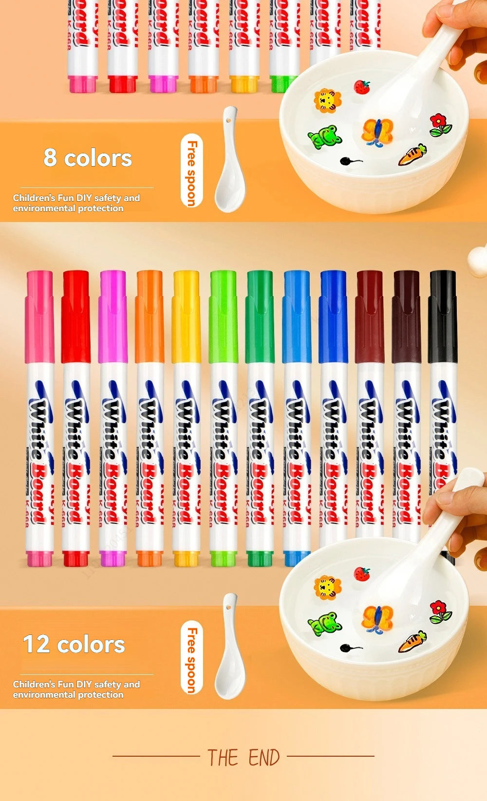 Erasable Whiteboard Markers for Glass, Ceramics & Office