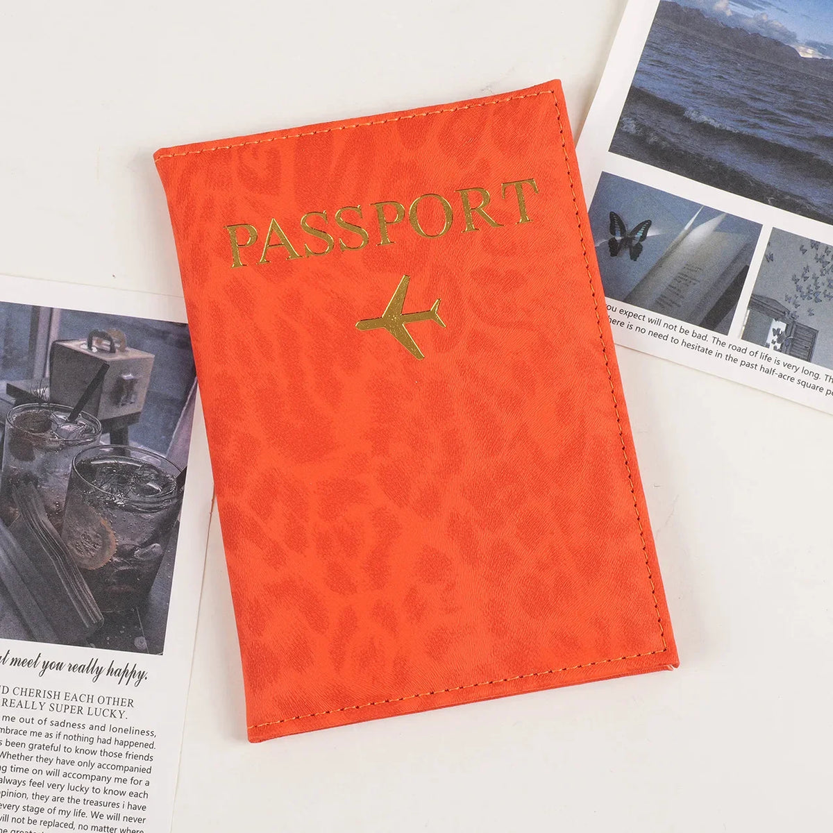 Leopard Print Passport Holder with Card Slots