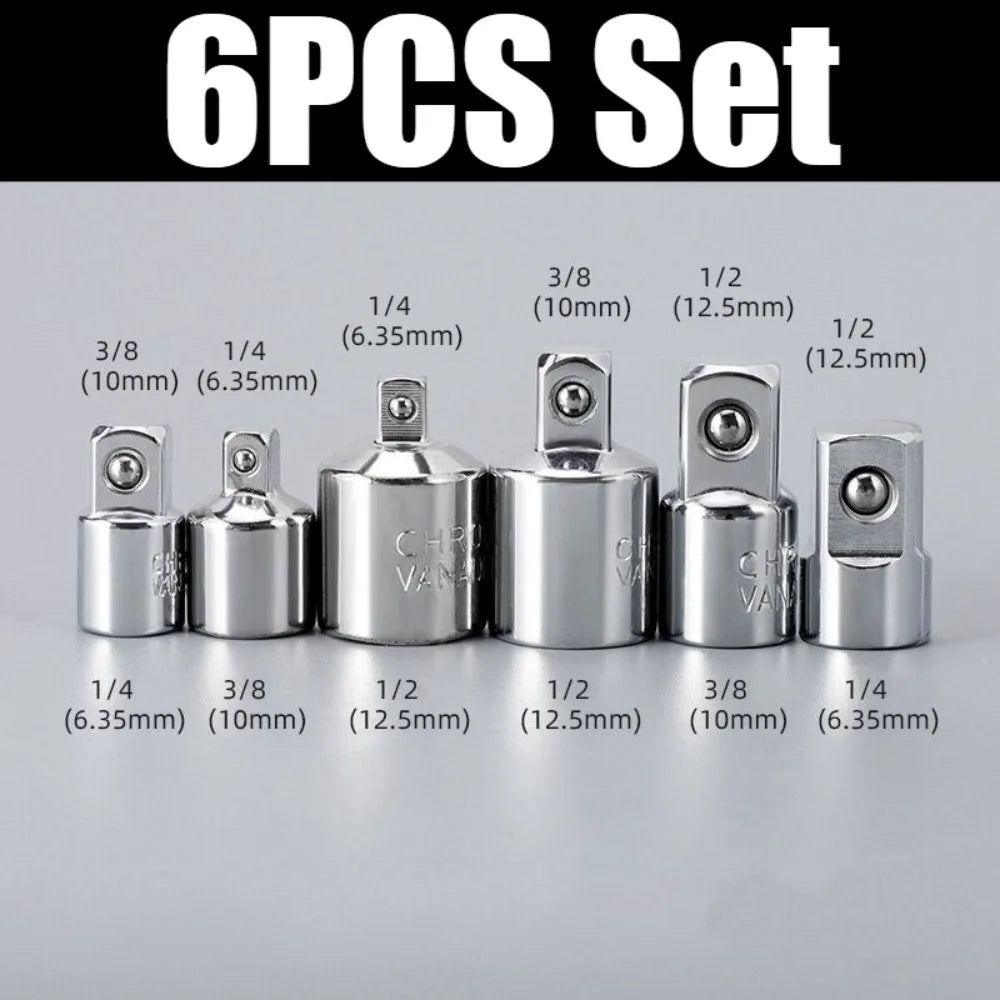 Socket Wrench Adapter & Reducer Kit (1/4" to 1/2" Drive)