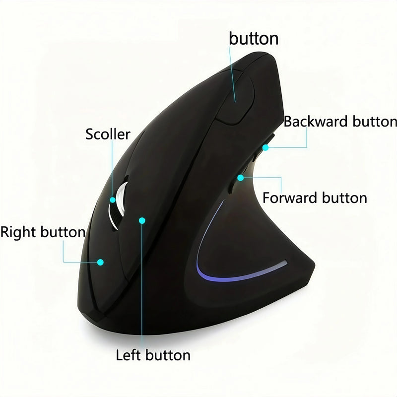 Vertical Ergonomic Wireless Mouse