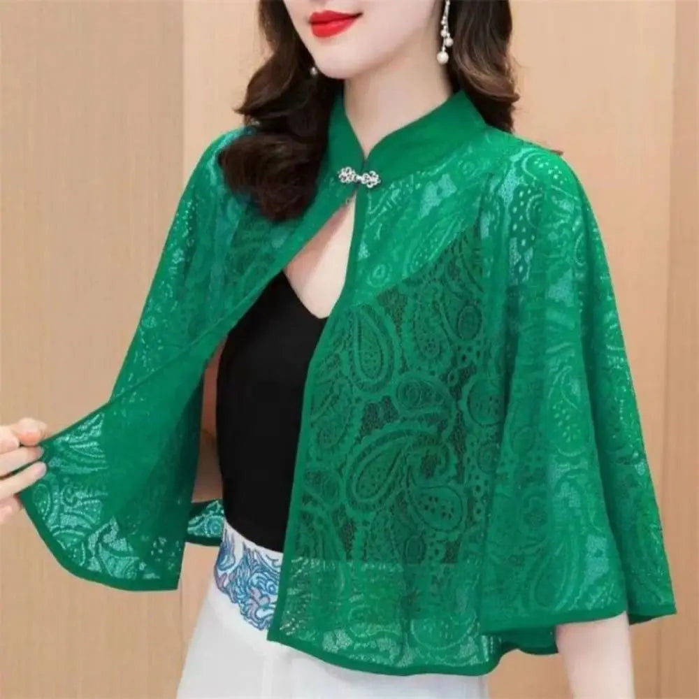 Bohemian Spitze Schal Poncho