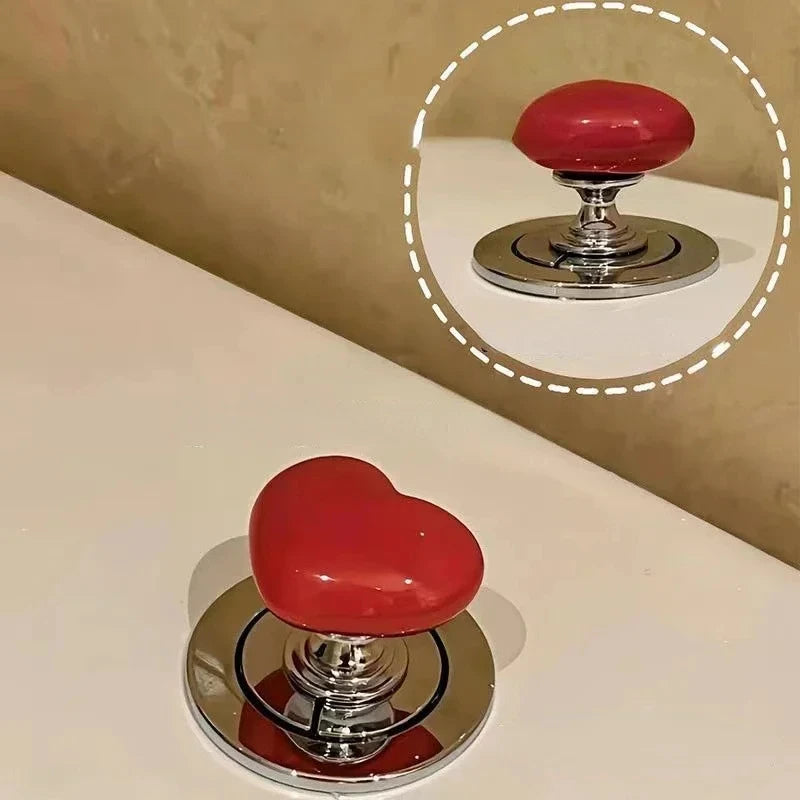 Heart-Shaped Toilet Flush Button