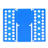 A portable clothes folding board consisting of three sections for neat and quick laundry folding.