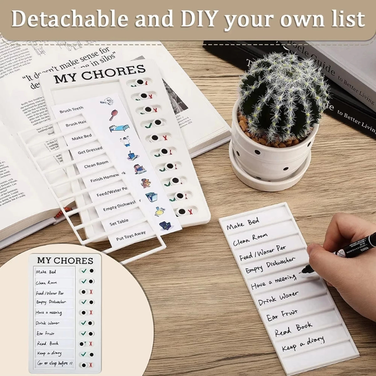 Reusable Kids Chore Chart with Daily Task Checklist