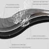 Cross-section diagram showing layers of a non-slip washer and dryer top protector mat, including a rapid water absorption lay