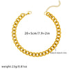 14K Gold-Plated Stainless Steel Cuban Link Anklet