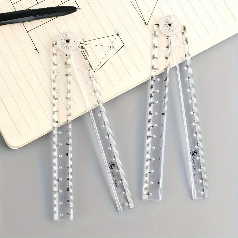 Folding Acrylic Ruler Set with Clear Markings