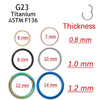 Aros Clicker de Acero Titanio con Bisagra