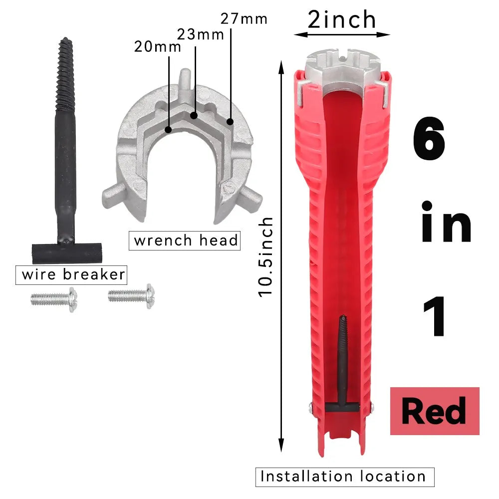 8-in-1 Multi-Function Plumbing Wrench Set for Faucets and Sinks