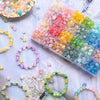 Acrylic Star & Heart Beads Set with Golden Foil Finish